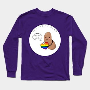 Rainbow Pride: Inclusive Bean Long Sleeve T-Shirt